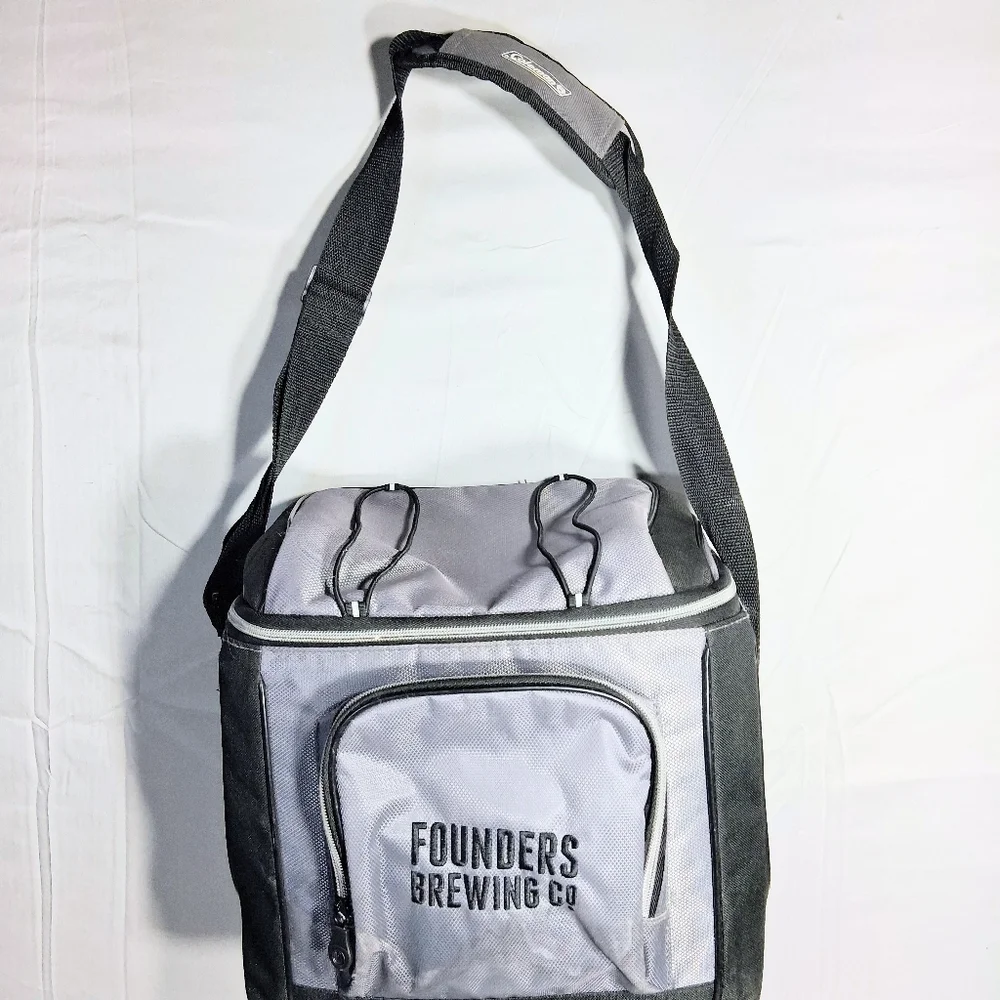 Coleman Soft Sided Removable Plastic Liner Founders Brewing Beverage Cooler